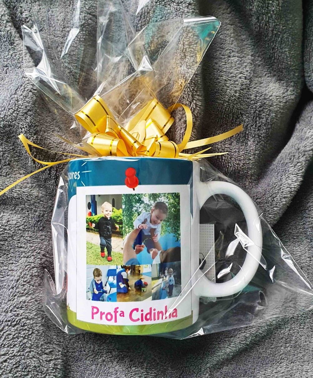 Caneca Branca Personalizada Presente Professores Escolar