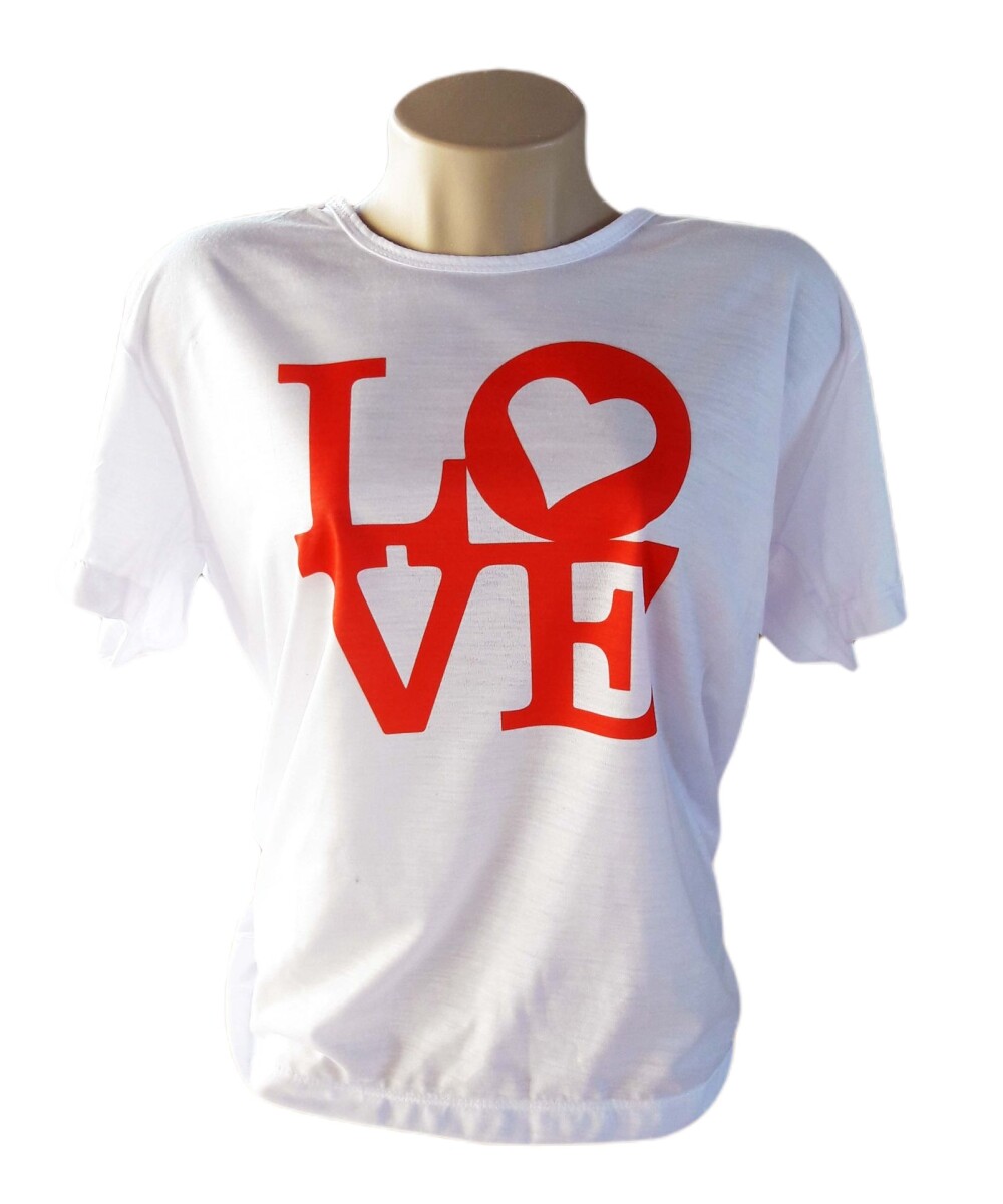 Camiseta Branca Baby Look Personalizada Love Amor