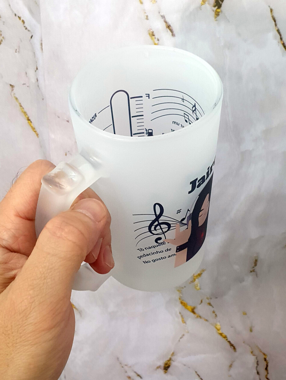 Caneca Vidro Chopp Cerveja Personalizado - Roqueiro Rock