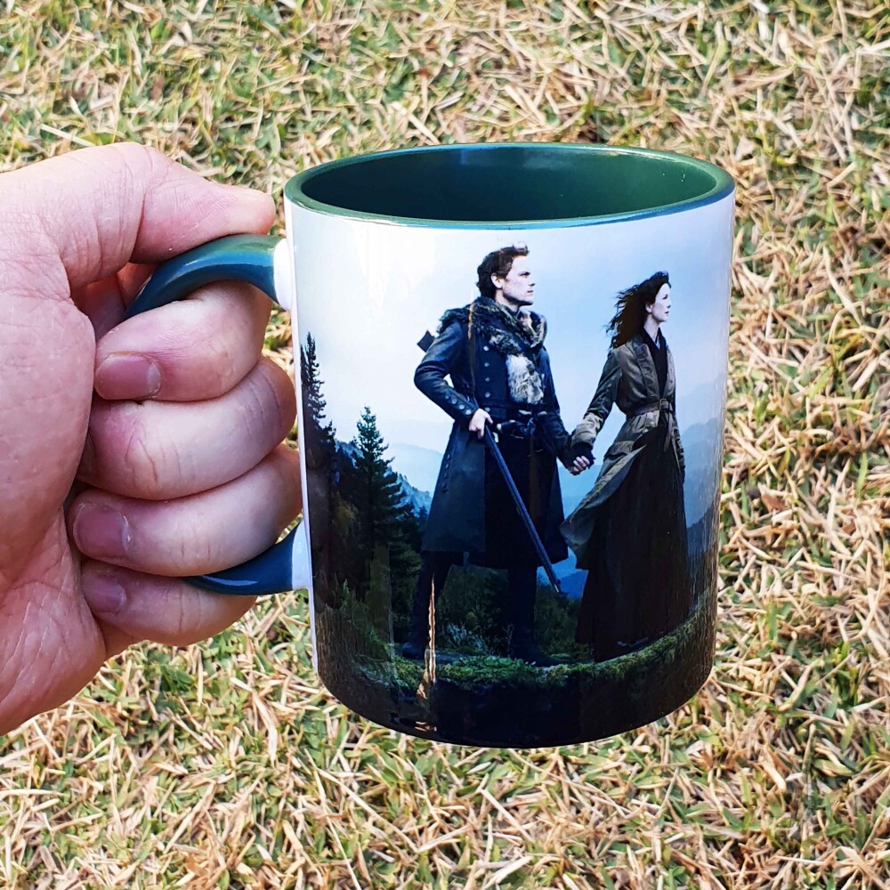 Caneca Verde Personalizada - Seriado Outlander Sassenach