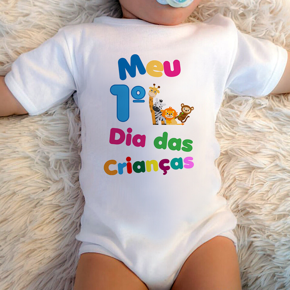 Body Baby Personalizado Meu 1º Dia das Crianças