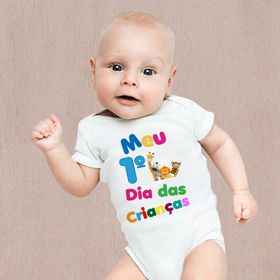 Body Baby Personalizado Meu 1º Dia das Crianças
