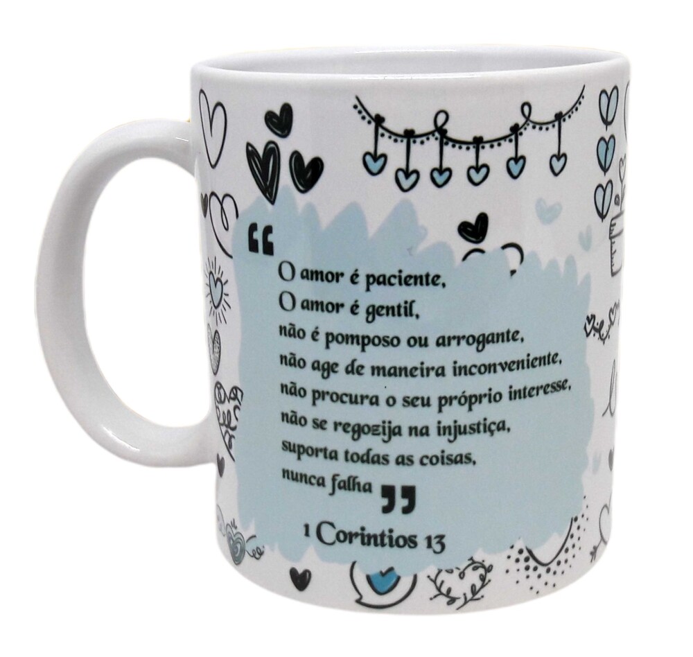 Caneca Branca Personalizada para Padrinho Batizado (igreja)