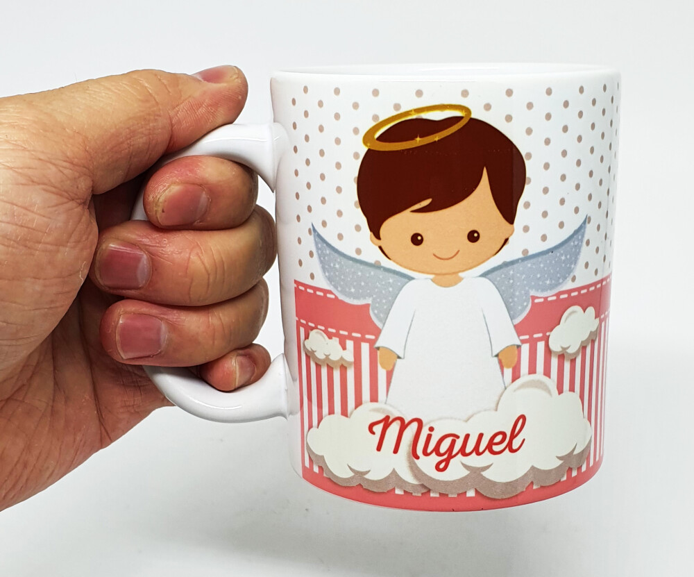 Caneca Branca Uso Exclusivo para Dinda Madrinha Anjo Anjinho