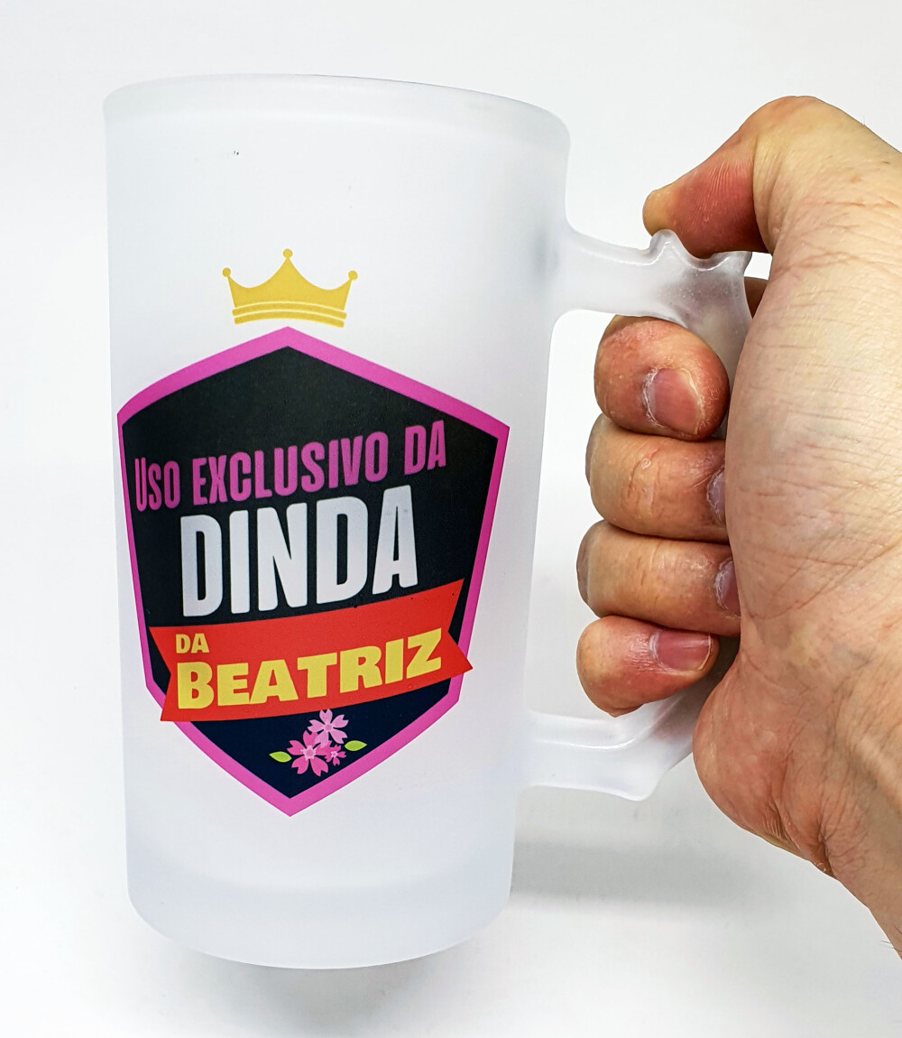 Caneca Vidro Chopp Cerveja Exclusivo para Madrinha Batizado
