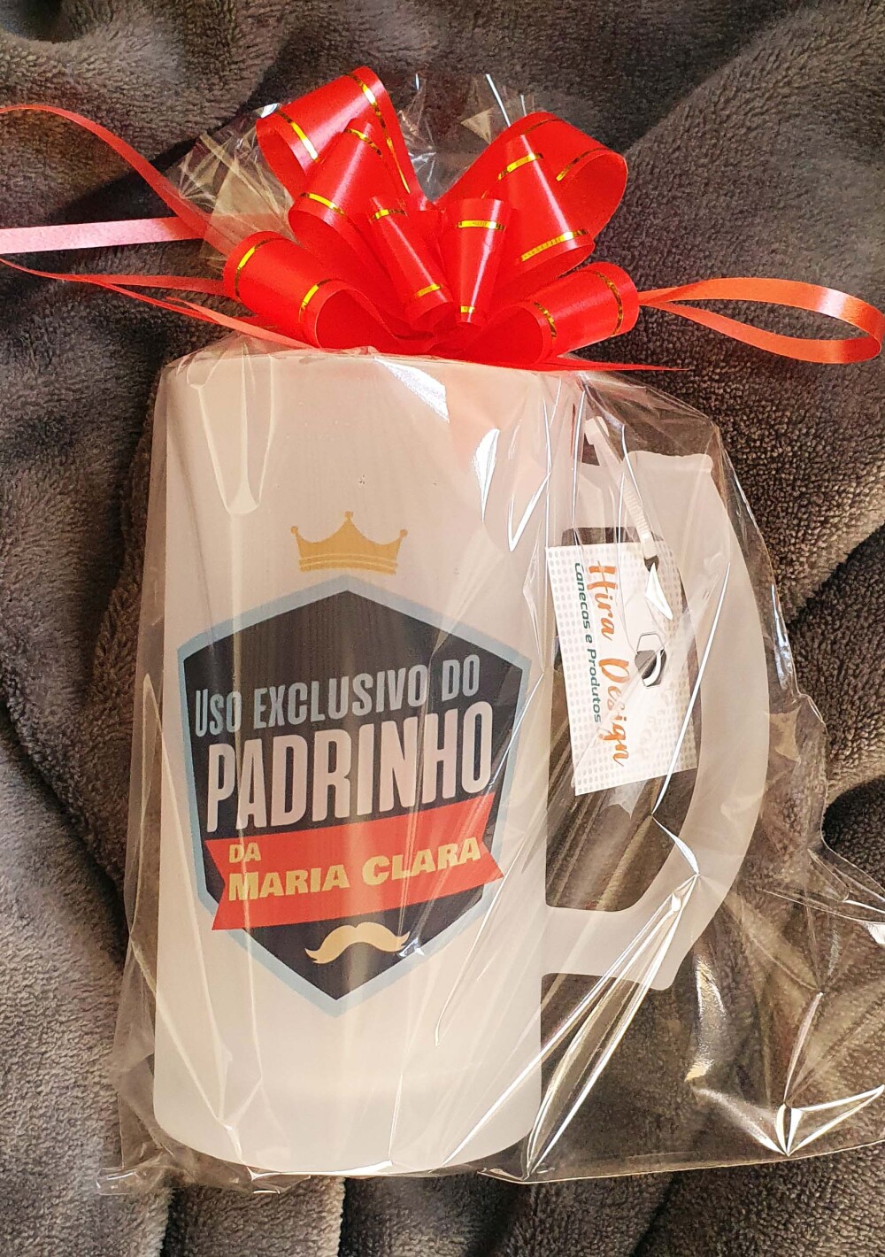 Caneca Vidro Chopp Cerveja Exclusivo para Padrinho Batizado