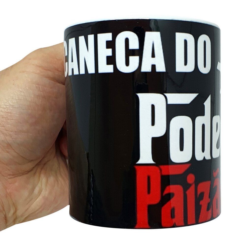 Caneca Branca Personalizada Presente do Poderoso Paizão