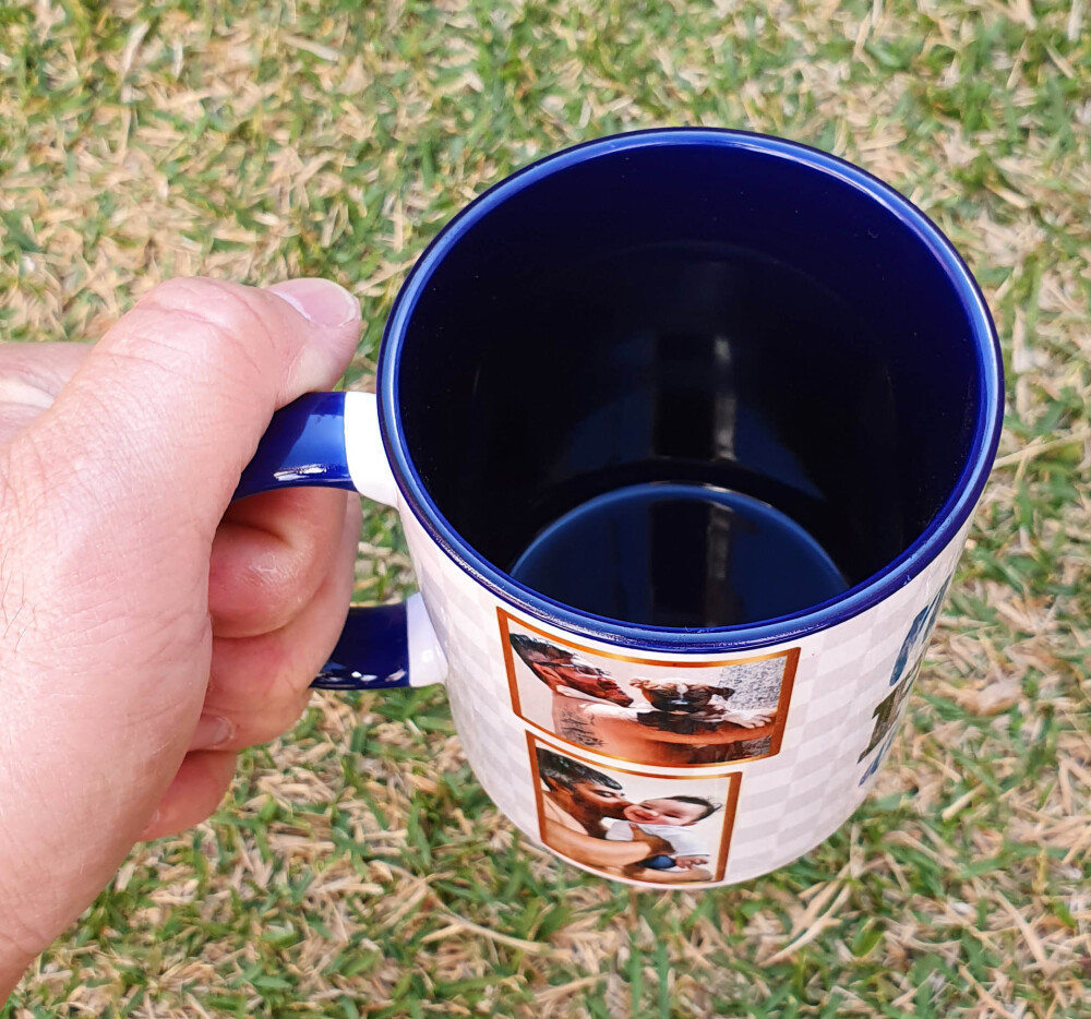 Caneca Azul Escuro Personalizado Mimo Melhor Pai do Mundo
