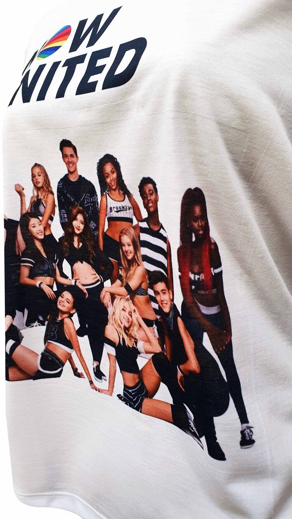 Camiseta Branca Baby Look Grupo Musical Now United