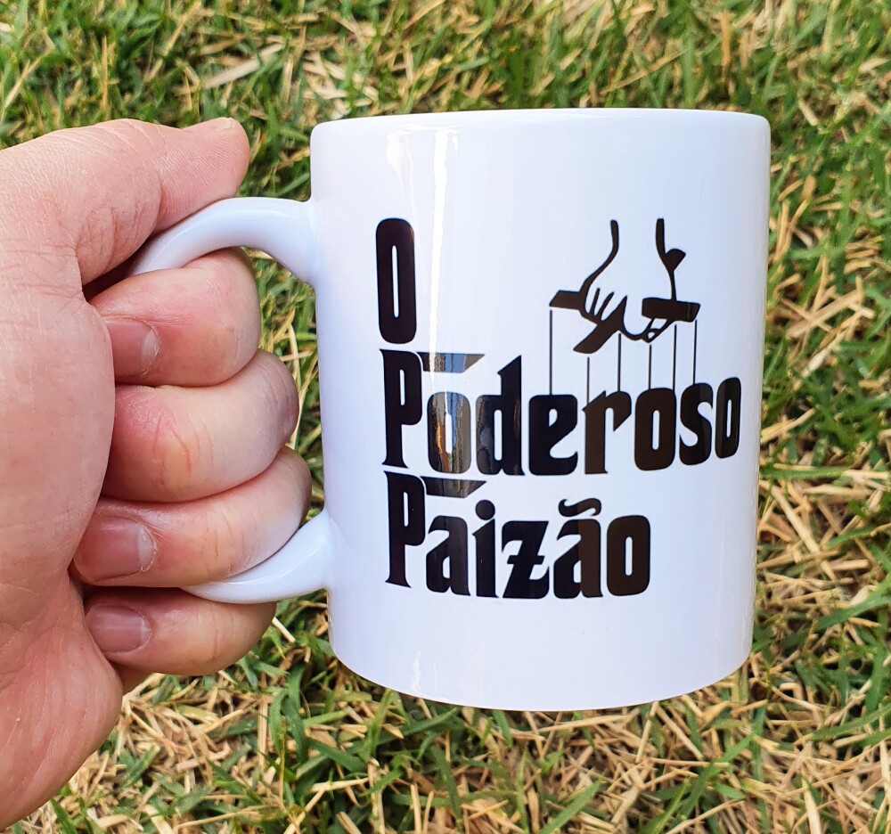 Caneca Branca Personalizada o Poderoso Paizão Vito Corleone