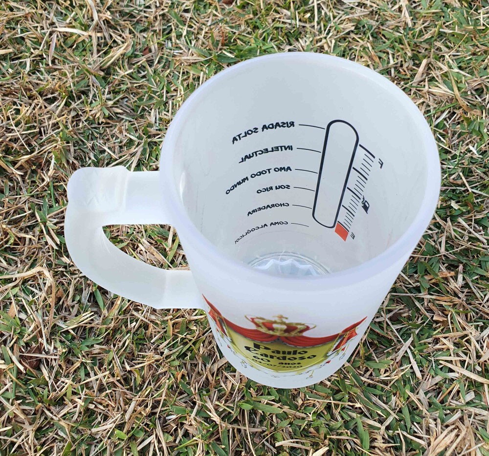 Caneca Vidro Jateado Chopp / Cerveja Rei Reinado King