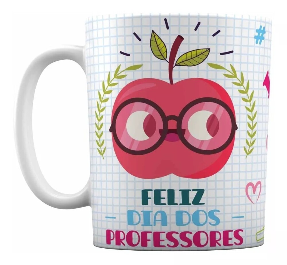 Caneca Branca Personalizada Dia dos Professores