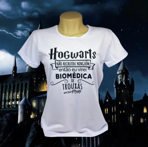 Camiseta Baby Look Hogwarts Harry Potter Profissão Carreira