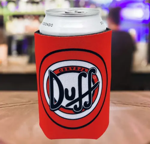 Porta Lata 100% Personalizado Neoprene - Cerveja Duff