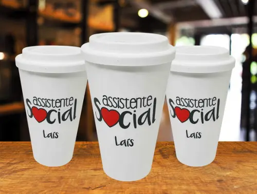 10 Copos Bucks Branco Carreira Profissão Assistente Social
