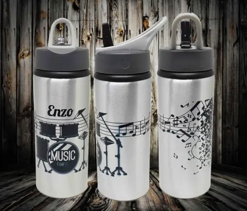 Squeeze Garrafa Garrafinha Personalizada Bateria Baterista