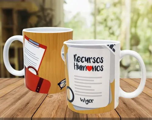 Caneca Branca Personalizada Carreira Rh Recursos Humanos