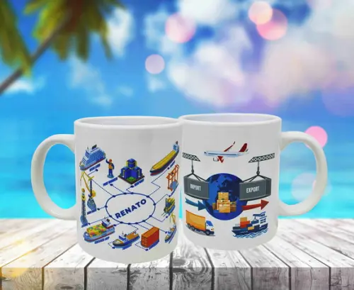 Caneca Branca Personalizada Comércio Exterior Comex