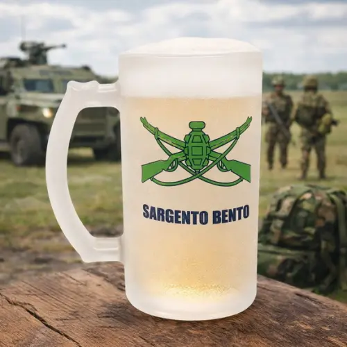 Caneca Vidro Chopp Infantaria do Exército Brasileiro