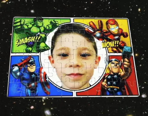 Quebra-cabeça Personalizado Vingadores Marvel com Foto