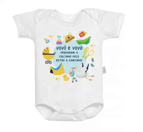 Body Baby Vovô e Vovó Preparem o Colinho Pois Estou Caminho