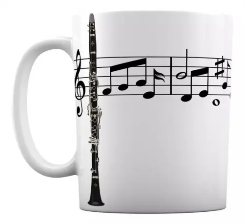 Caneca Instrumento Musical Clarinete Clarineta Nota Musical