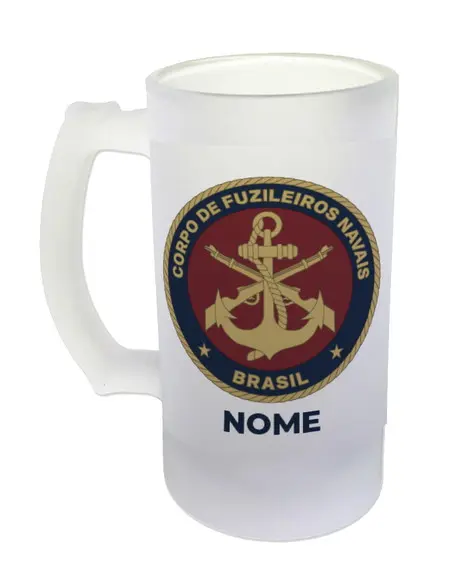 Caneca Vidro Chopp Cerveja Corpo de Fuzileiros Navais