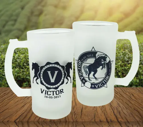 Caneca Vidro Cerveja Personalizado Hípica Rodeio Cavalos