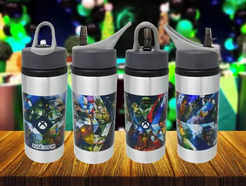 Squeeze Garrafinha Alumínio Personalizado Game Xbox