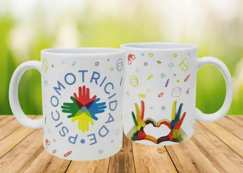 Caneca Branca Psicomotricidade Atividades Psicomotoras