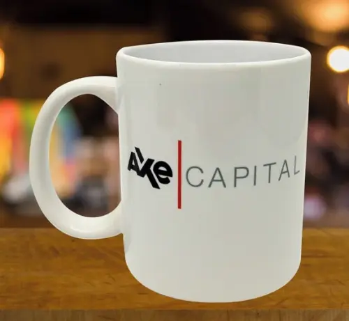 Caneca Branca Bobby Axelrod Seriado Billions Axe Capital
