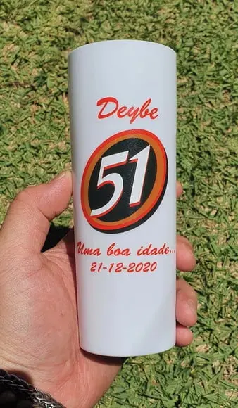 15 Copos Long Drink Branco Personalizado Cachaça 51