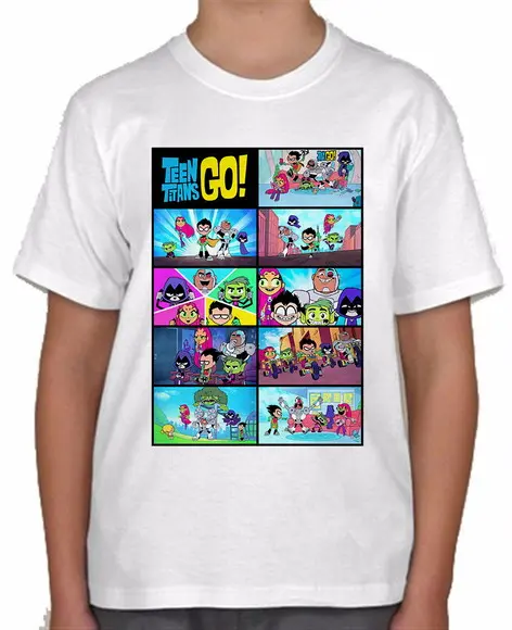 Camiseta Infantil Branca Personalizada Desenho Jovens Titãs