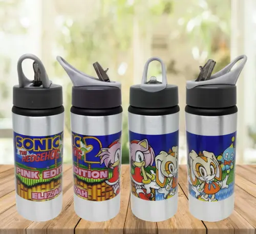 Squeeze Alumínio Personalizado Mimo Pink Sonic The Hedgehog