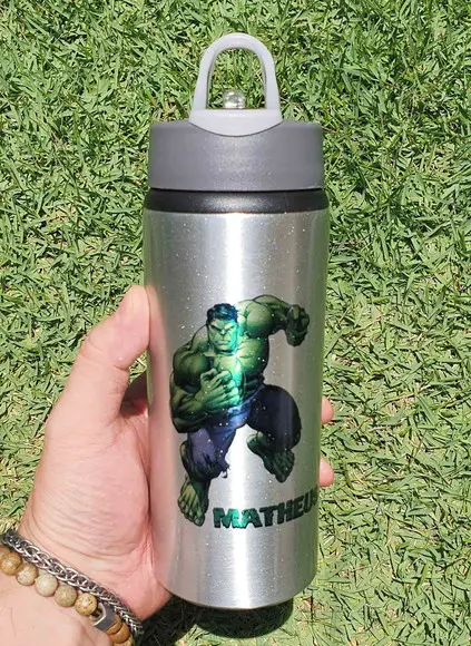 Squeeze Alumínio Personalizado Marvel o Incrível Hulk