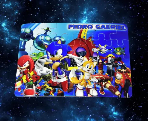 Quebra-cabeça Retangular Personalizado Sonic The Hedgehog