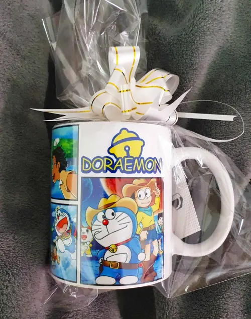 Caneca Branca Personalizada Doraemon
