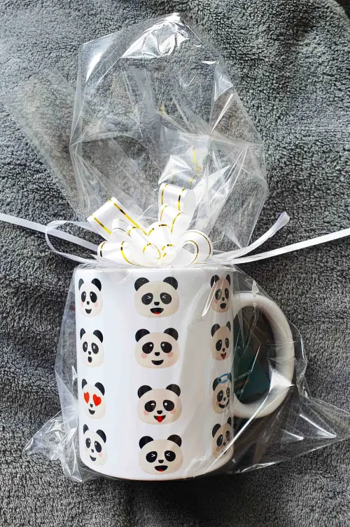 Caneca Branca Personalizado Emoji Panda