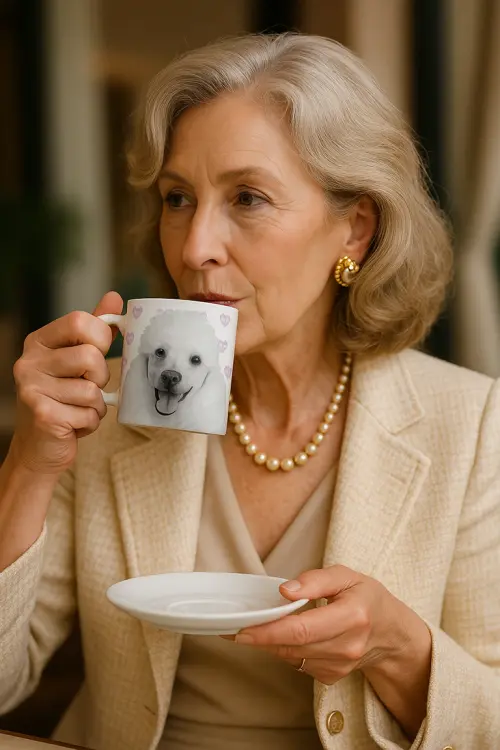 Caneca Branca Personalizado Cachorro Poodle