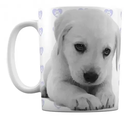 Caneca Branca Personalizado Cachorro Labrador