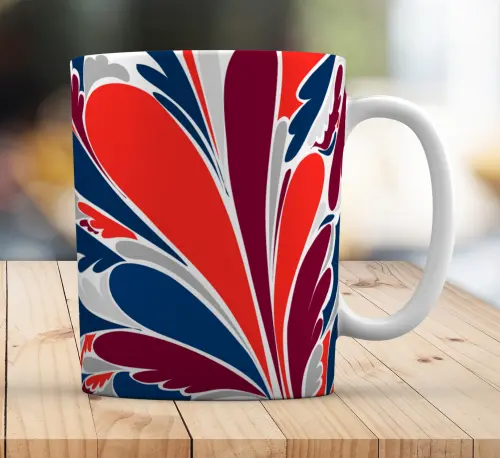 Caneca Branca Personalizado Presente Abstrato Flores