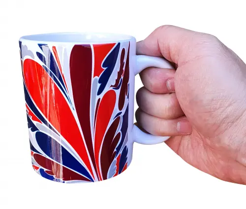 Caneca Branca Personalizado Presente Abstrato Flores