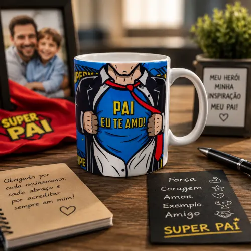 Caneca Branca Personalizado Pai Te Amo