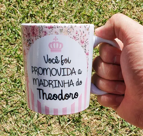 Caneca Branca Personalizada Madrinha de Consagração