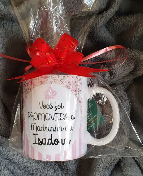 Caneca Branca Personalizada Madrinha de Consagração