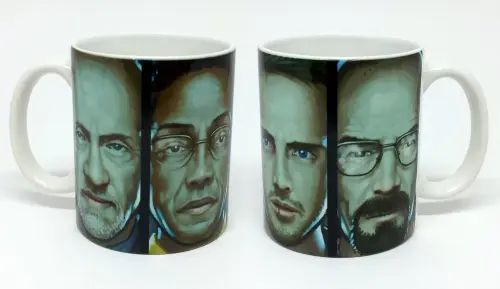 Caneca Branca Personalizada Breaking Bad Rostos