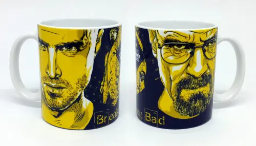 Caneca Branca Personalizada Amarela Breaking Bad