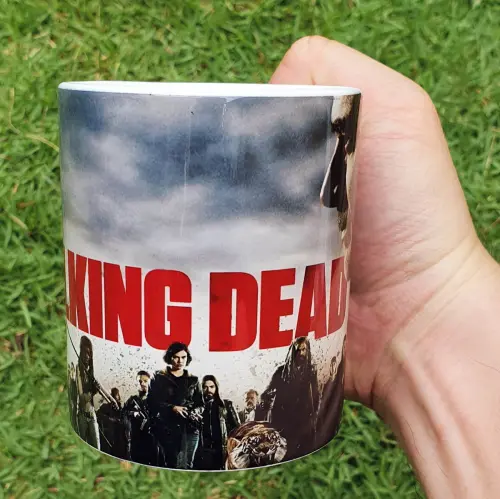 Caneca Branca Personalizada The Walking Dead (rick e Negan)