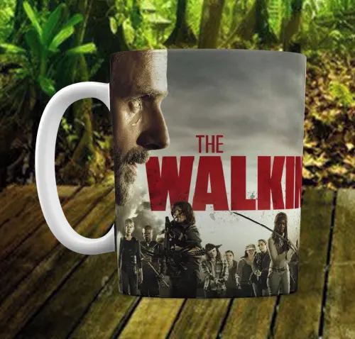 Caneca Branca Personalizada The Walking Dead (rick e Negan)