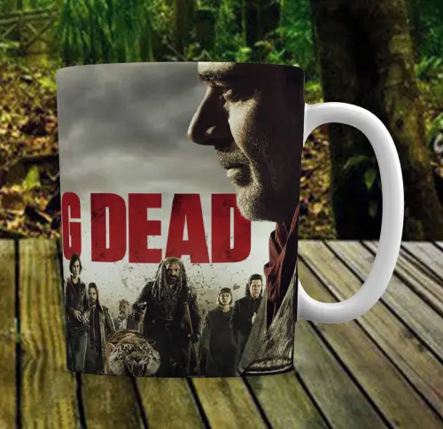 Caneca Branca Personalizada The Walking Dead (rick e Negan)